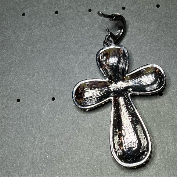 Real Collectibles by Adrienne Pave Cross Pendant with Chain - Picture 6 of 6